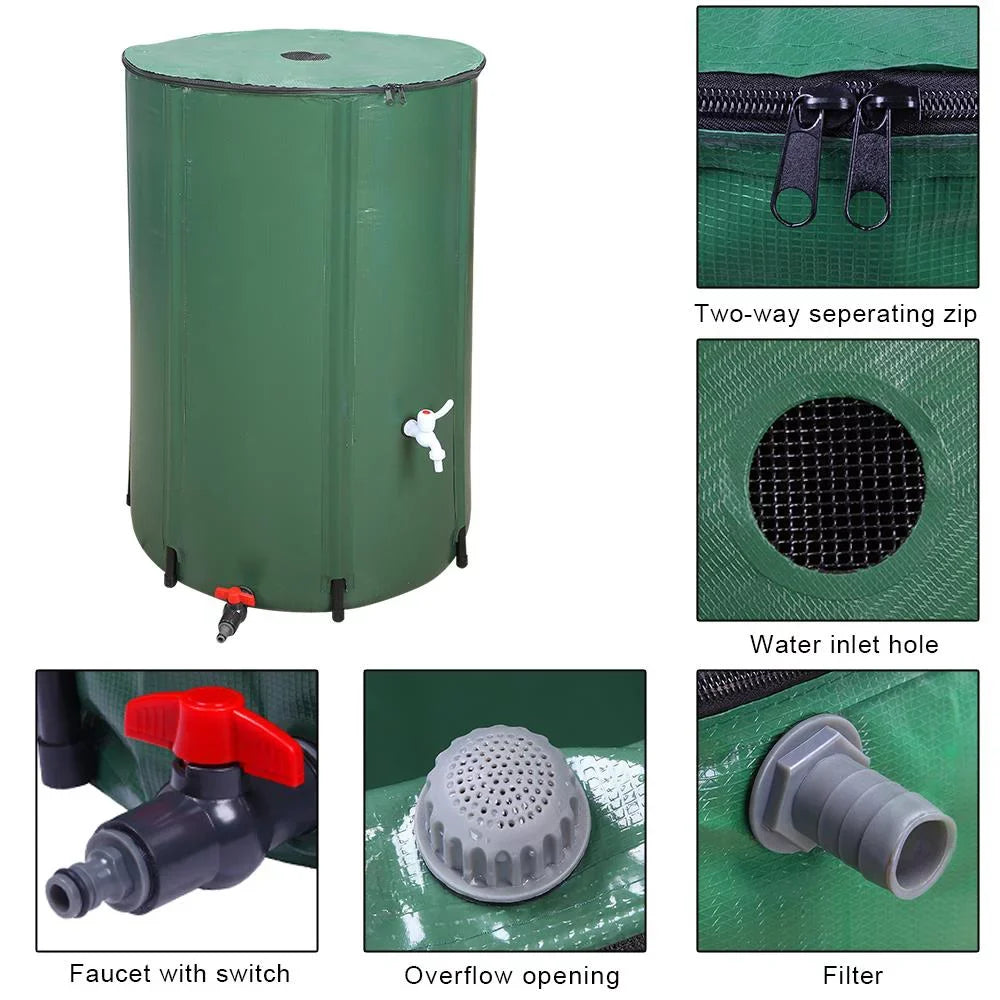 Barrel, Portable liquid Storage Rain 100 Collapsible Tank Ktaxon Gallon