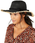 Twisted International INC & Straw Rope Detail Concepts Hats, Black Floppy Women’s