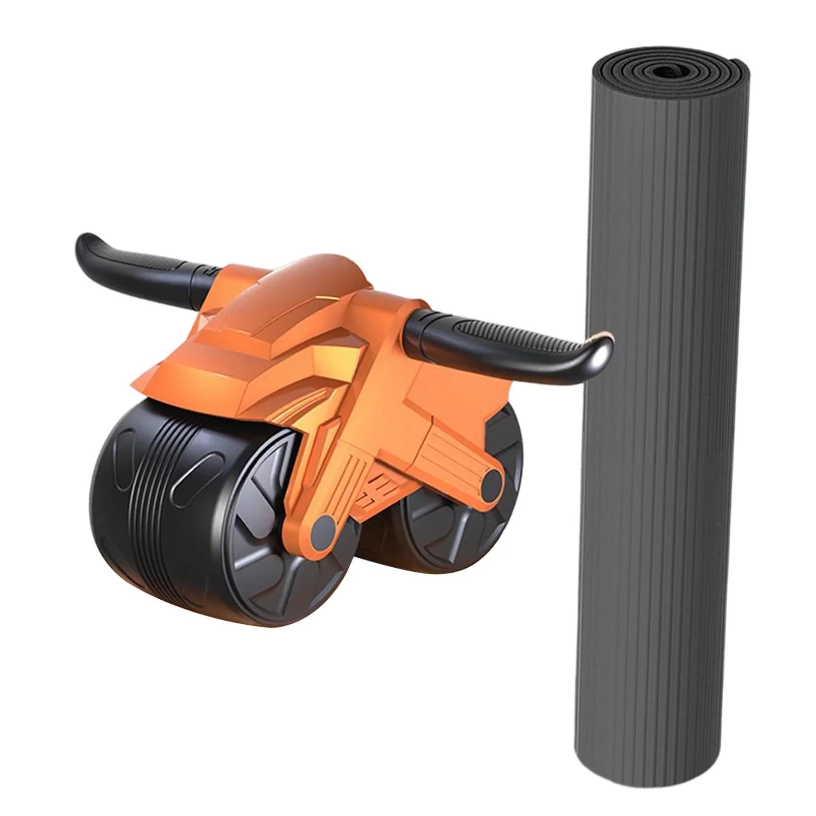Double Wheel Training Widened with Wheel Wheels Mat Building Abdominal Workout Double Muscle Body Roller, Orange for Abdominal Equipment