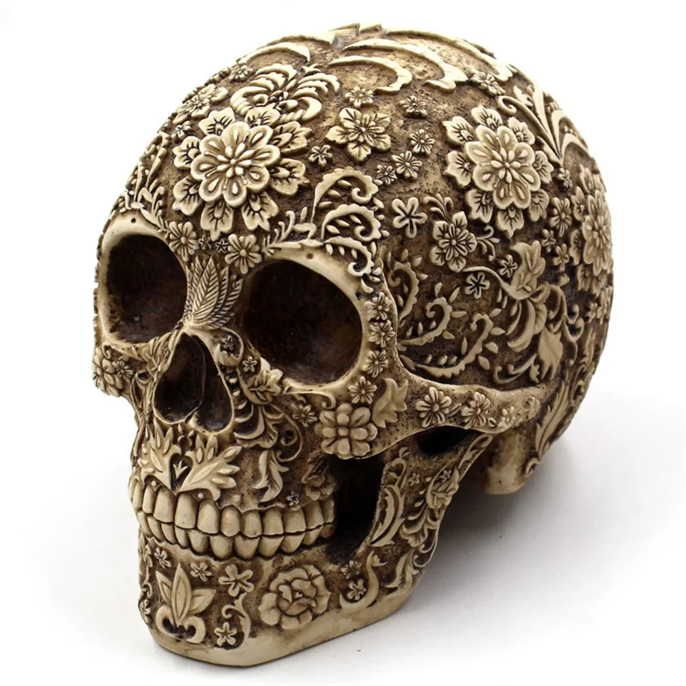 Spoof Retro Props Trade Horror Decoration Decoration Skull Resin Skull Face Foreign Menghua Mai American Halloween And European