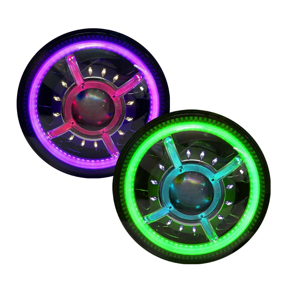 RS9JLAAH-RGB JL 9in Angle Sport headlight For adj. X-HALO Race JEEP 108w w Beam