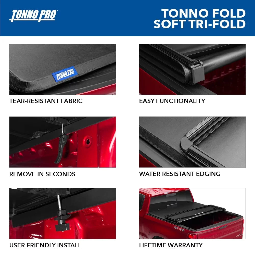 Folding 6' (72") 1993 2011 Fold, | | Soft Truck Pro Cover Bed Bed Fits - | Tonneau 42-304 Tonno Tonno Ranger