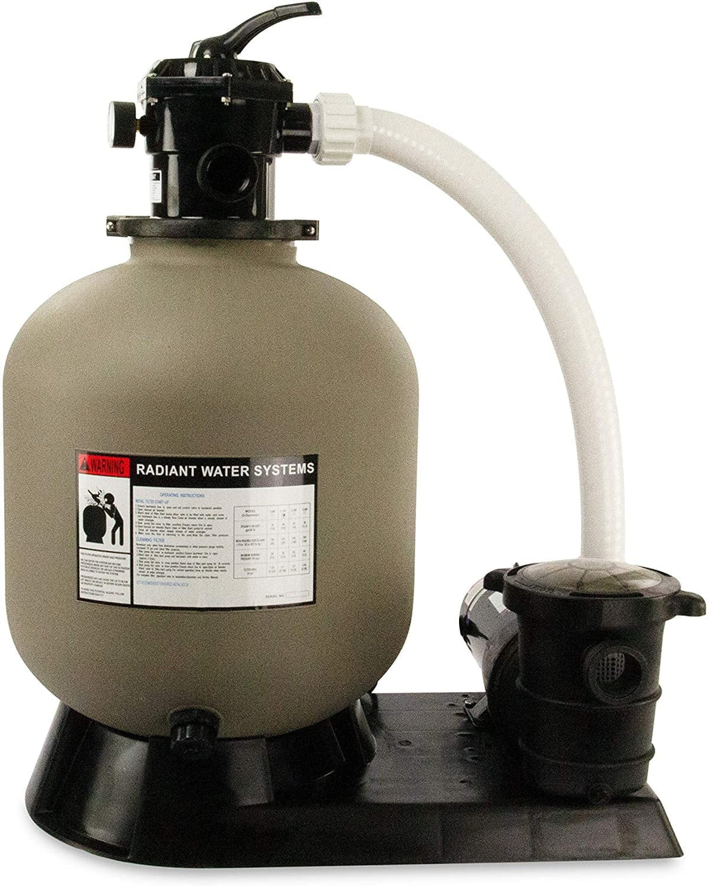 Clear Sand Extreme Radiant with Rx HP 19" Above-Ground Force Filter 1 Pump Pool
