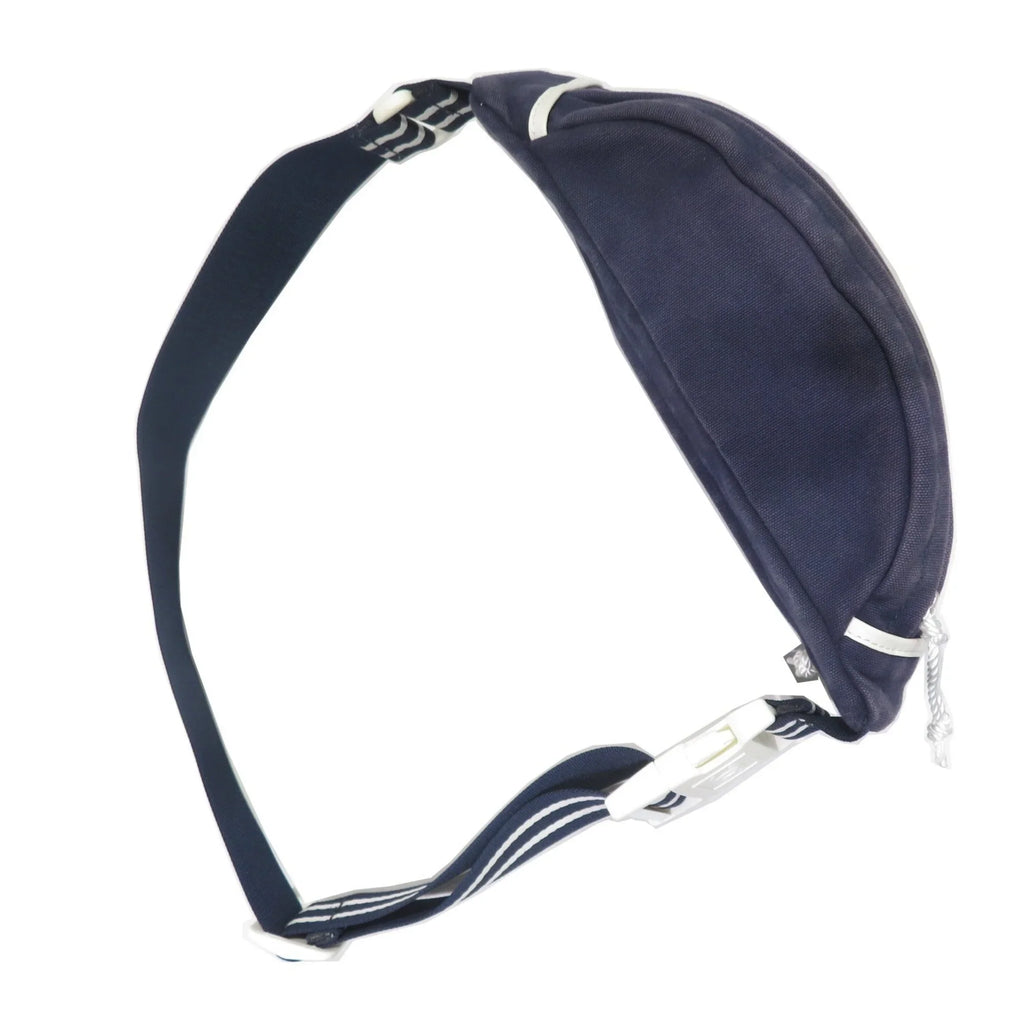 Sportsline Waist (Good) Navy/White Pre-Owned Body Canvas Women's Bag Men's