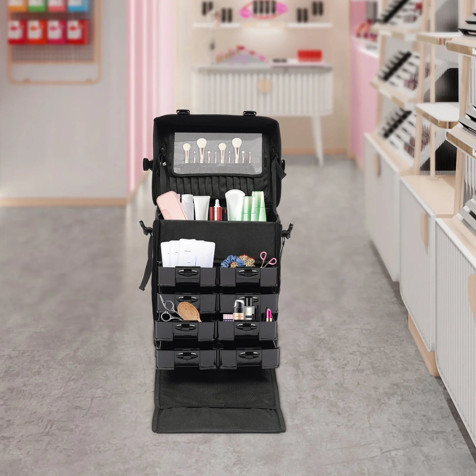 Cosmetic Storage Rolling PRO Train Trolley Case Modern Makeup Makeup