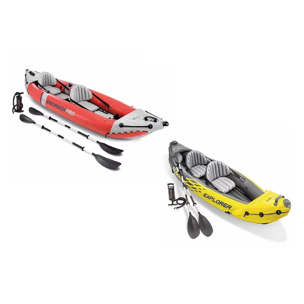 Air 2-Person 2 Pump Oars Pump Oars Kayak & w/ Person Intex & Vinyl Kayak w/ K2