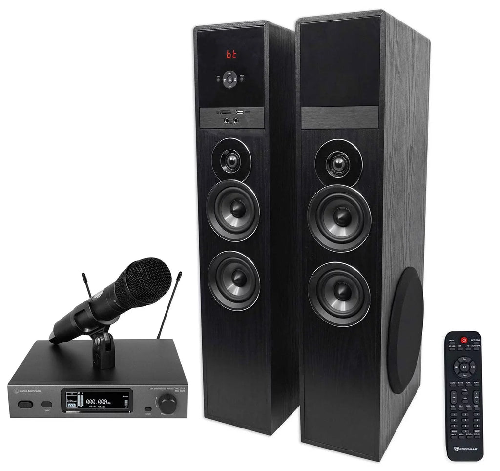 Technica Mic+Tower Audio Wireless Speaker Theater Home Handheld ATW-3212/C710DE2