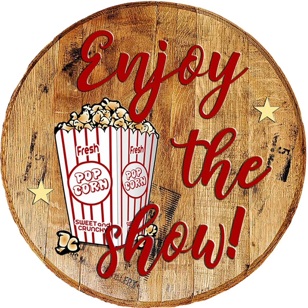 Whiskey Home Art Barrel Head Show Wall Bar Sign Fresh Corn the Décor Pop Enjoy