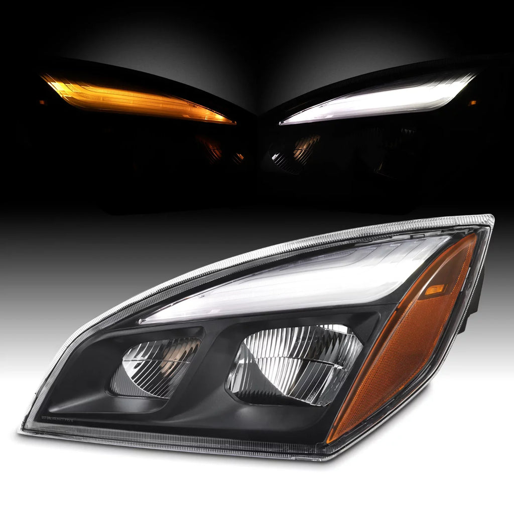 Black Driver OE Headlights - 116 Cascadia 2018-2023 113 Side 125 Housing Freightliner AKKON 126 Replacement Fits Full-LED -