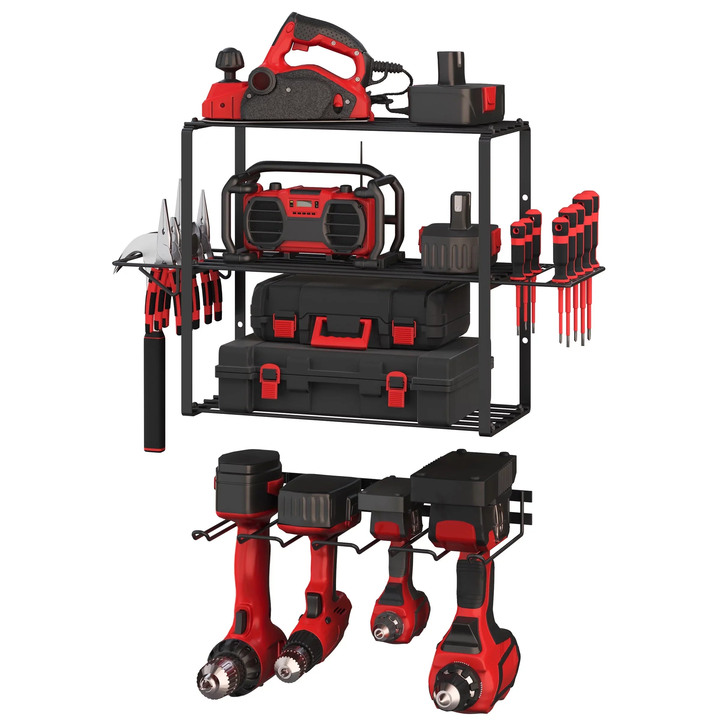 140lb Max Tool 4-Tier Stalwart - Garage Power Shelving Capacity Organizer -