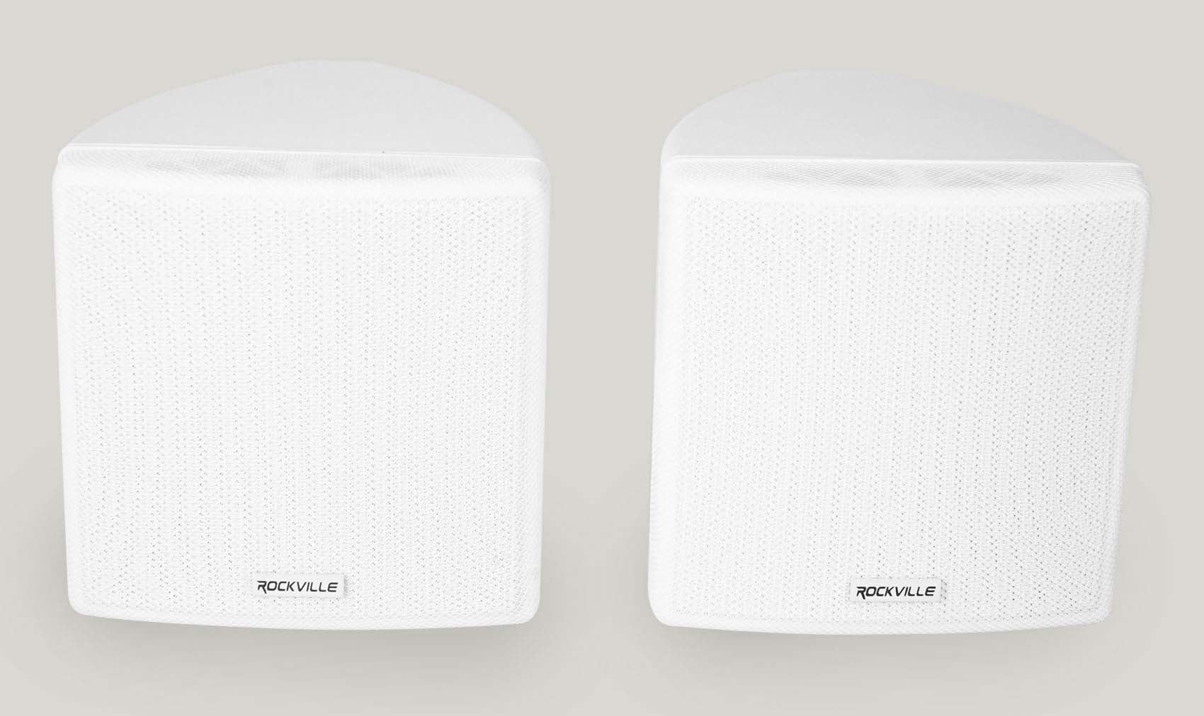 Mount Swivel Speakers Wall 70v Commercial 4 Cube Rockville Restaurant 3.5" White