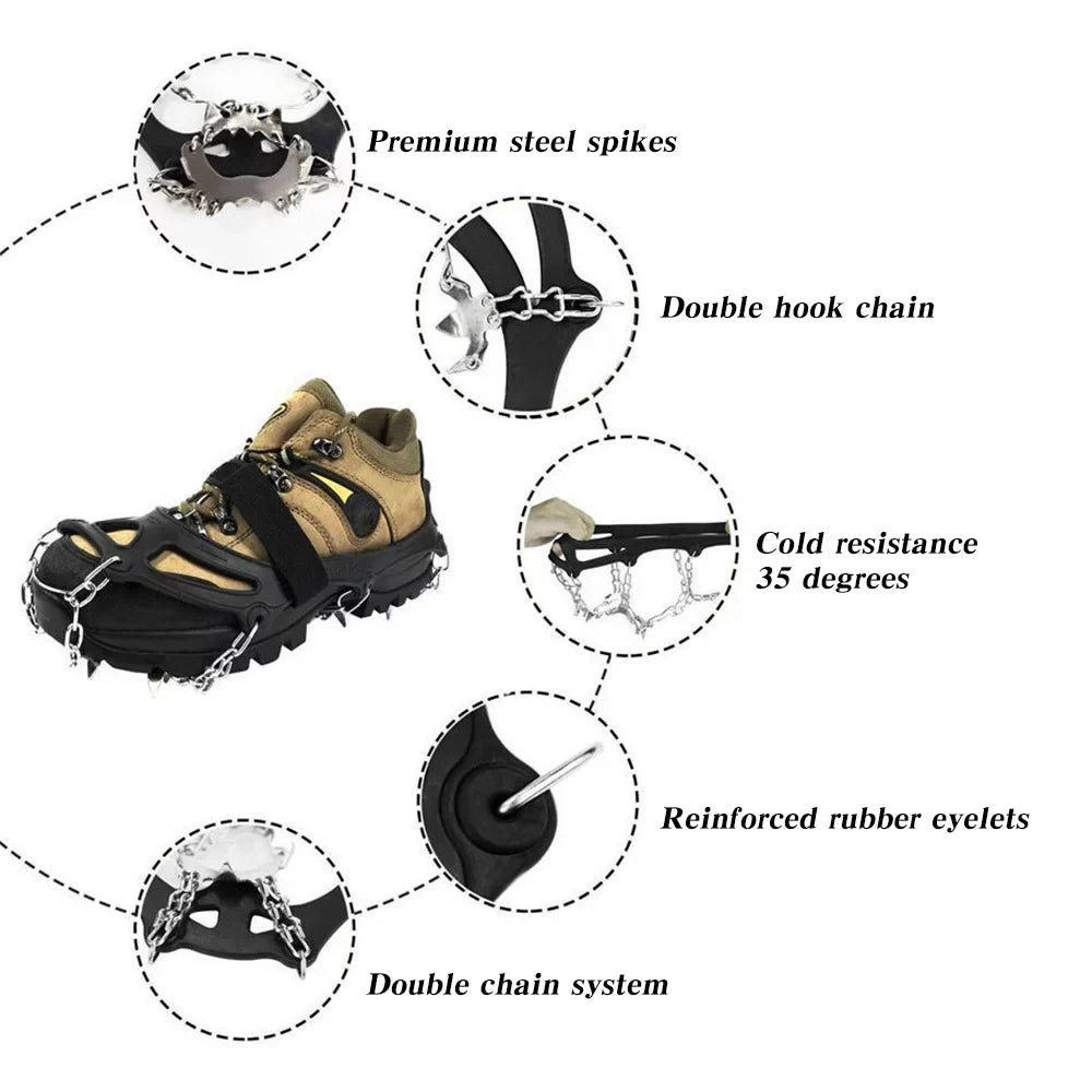 Claw Ideal Steel and Slip - Grips - 201 Traction Shoe Stainless Winter Ice Claws walmeck Ice for for 26-Tooth Superior Ice Fishing