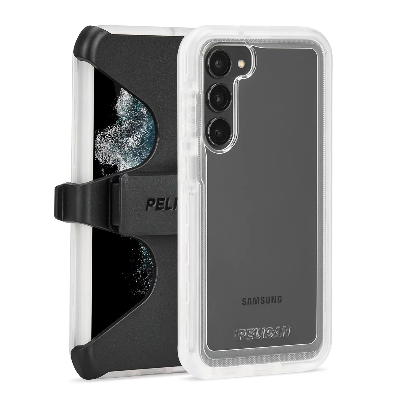 '- Holster Belt with Voyager S23 Series Pelican Case Clip Clear Plus Galaxy