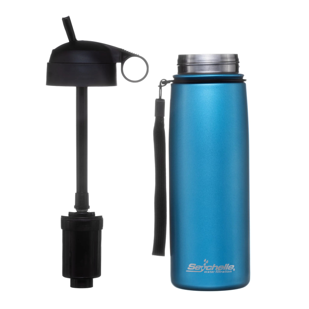 '- Blue) Filter Sealed (Metallic liquid Insulated liquid - 26oz Vacuum Filter liquid Stainless Double Bottle Seychelle - Bottle Alkaline - Steel Walled