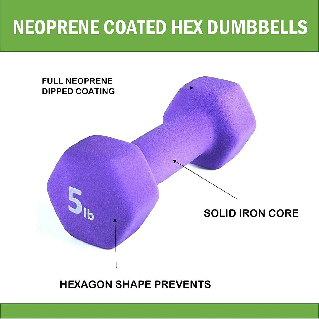 Hand Coated Set Dumbbell Neoprene Weight