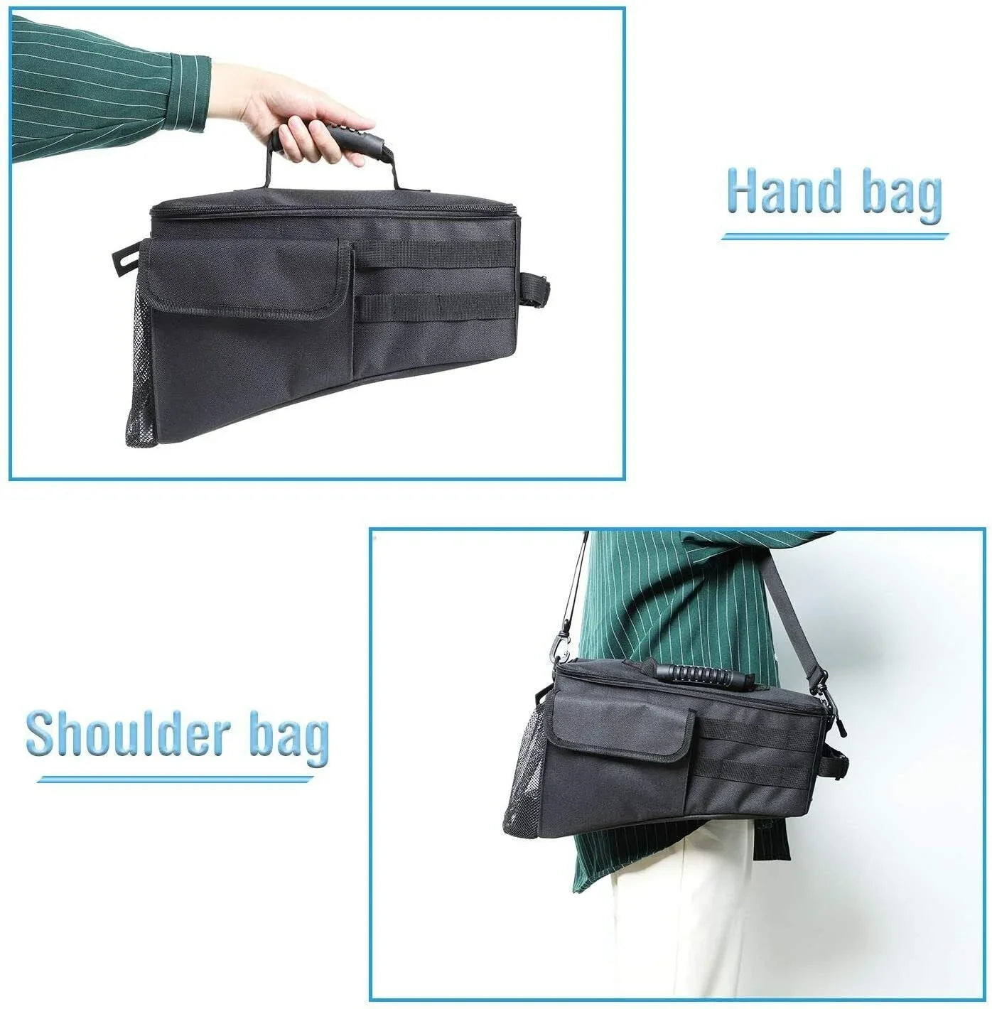 Organizer Teledu Pockets Rear Storage Bag Side Black Trunk