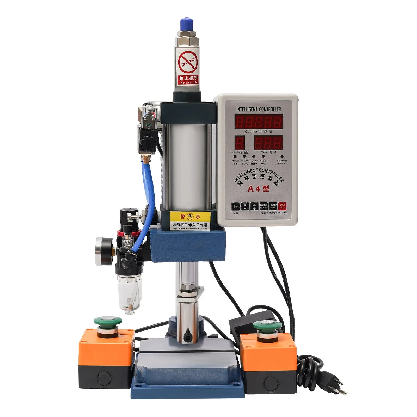 Adjustable with Punch Pneumatic Machine Press Equipment Controller, 440lb Digital New 4V210-8