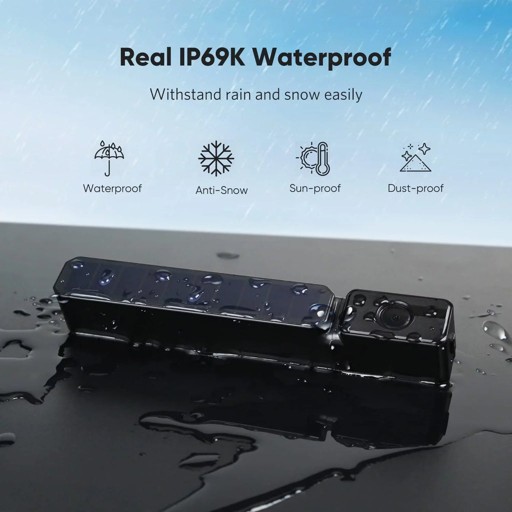 System Cameras Truck, Camera Wireless RV 2 for 1080P Cameras, Rear Backup Van, Wireless Reverse IP69K Waterproof 33FT View Under with Solar Camera
