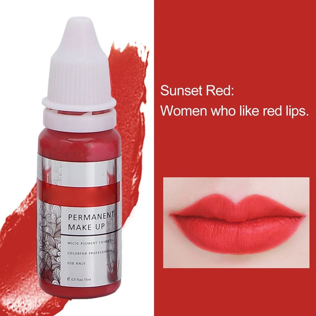 Pigment Ink Semi 120ml Lip Tattoo Color Permanent Microblading 8pcs Makeup