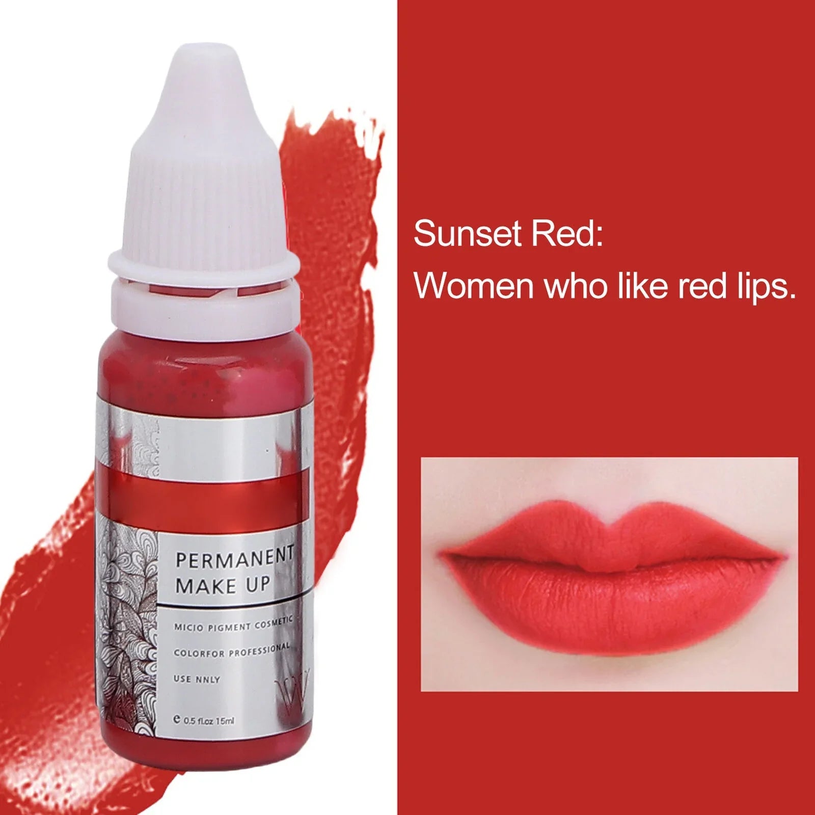 Pigment Ink Semi 120ml Lip Tattoo Color Permanent Microblading 8pcs Makeup