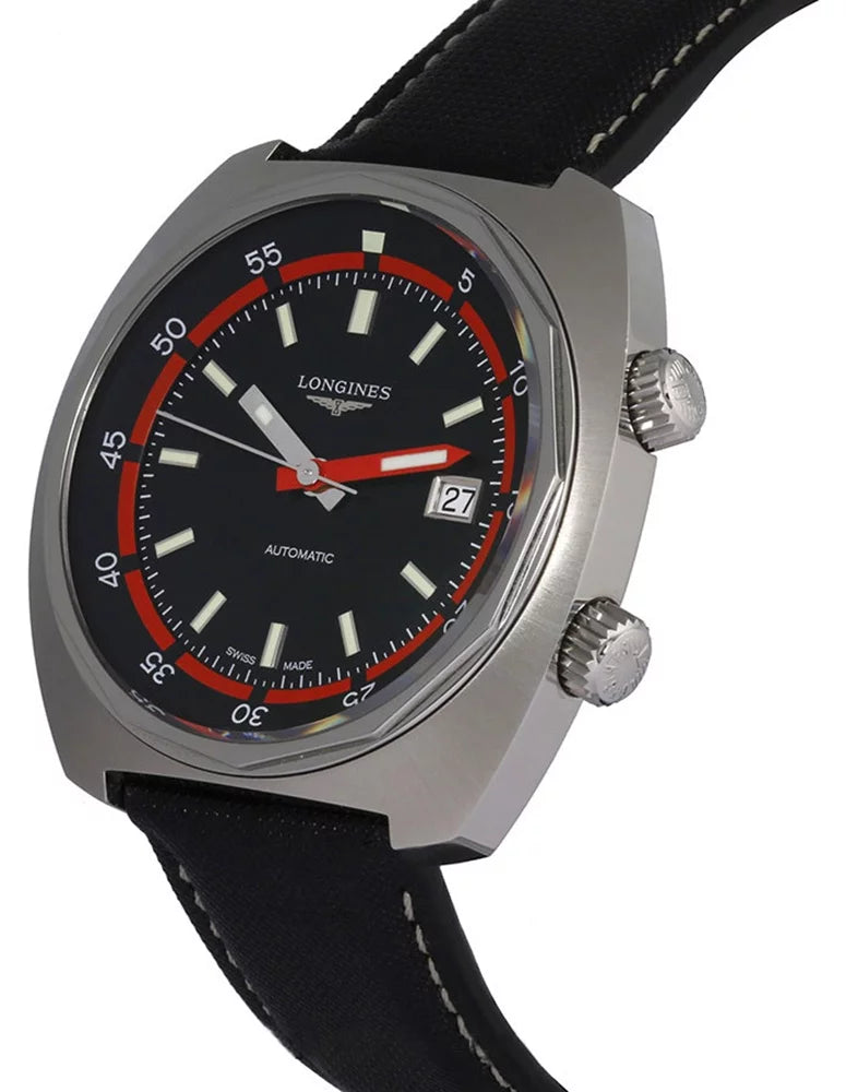 Calendar L2.795.4.52.0 Heritage Longines Strap Diver Mens Automatic Steel Watch