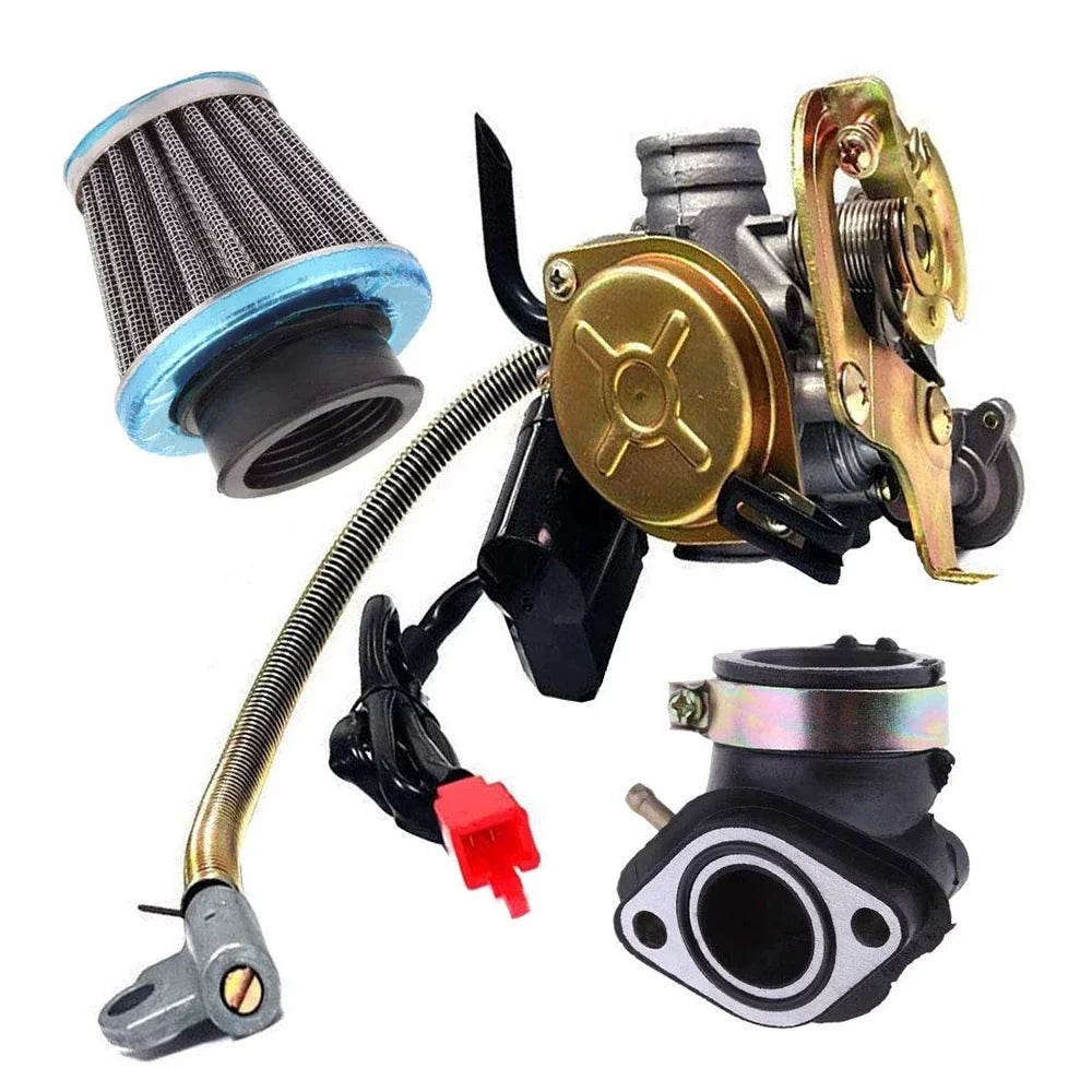 50CC Fit 4 Scooter Carb Carburetor Engine Taotao Intake 49CC 18mm Stroke Manifold Air GY6 Filter for