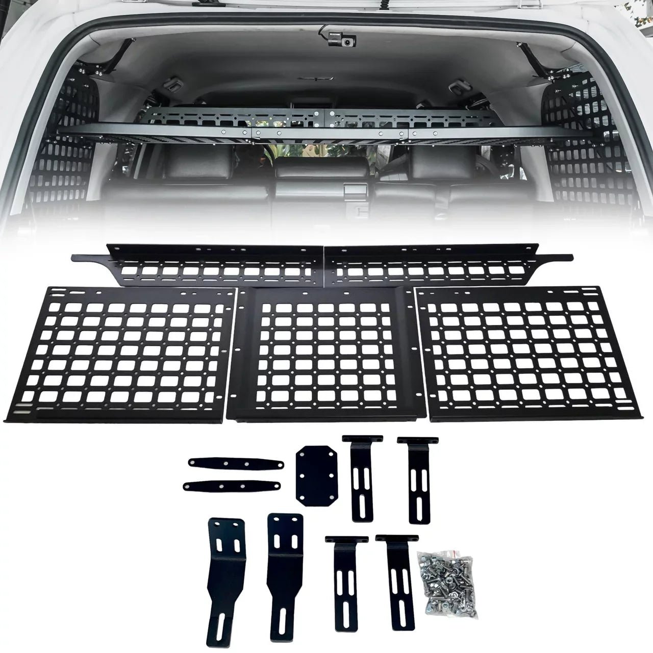 Storage Shelf BAKOD MSW100 Toyota Window 4Runner Molle Panel for Set MSPS100 Black 2010-2023