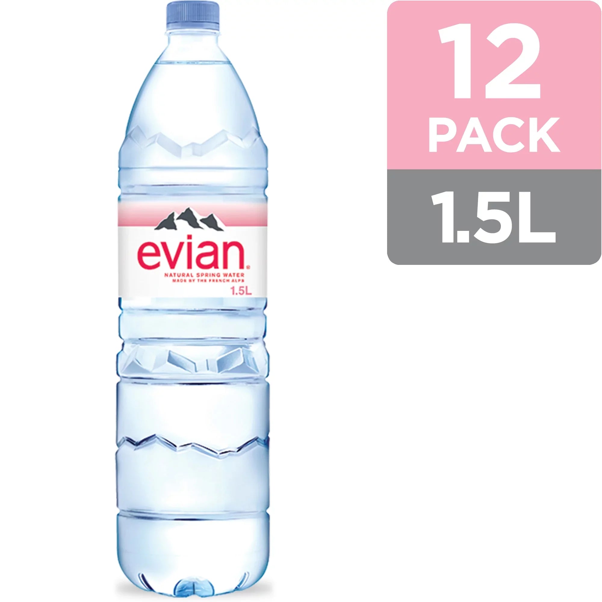 Count evian Spring 50.7 Natural 12 liquid, Oz, Bottles Fl