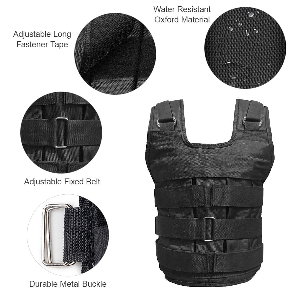for Load Capacity Adjustable Vest Weighted Strength Training Max 50kg , Walmeck