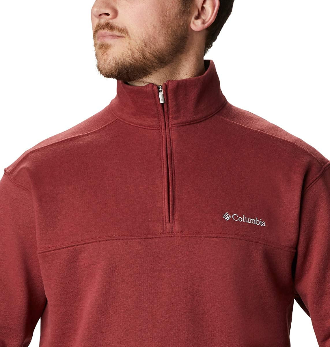 Hart Half Zip, Mountain II Men's Large Jasper, Columbia Red