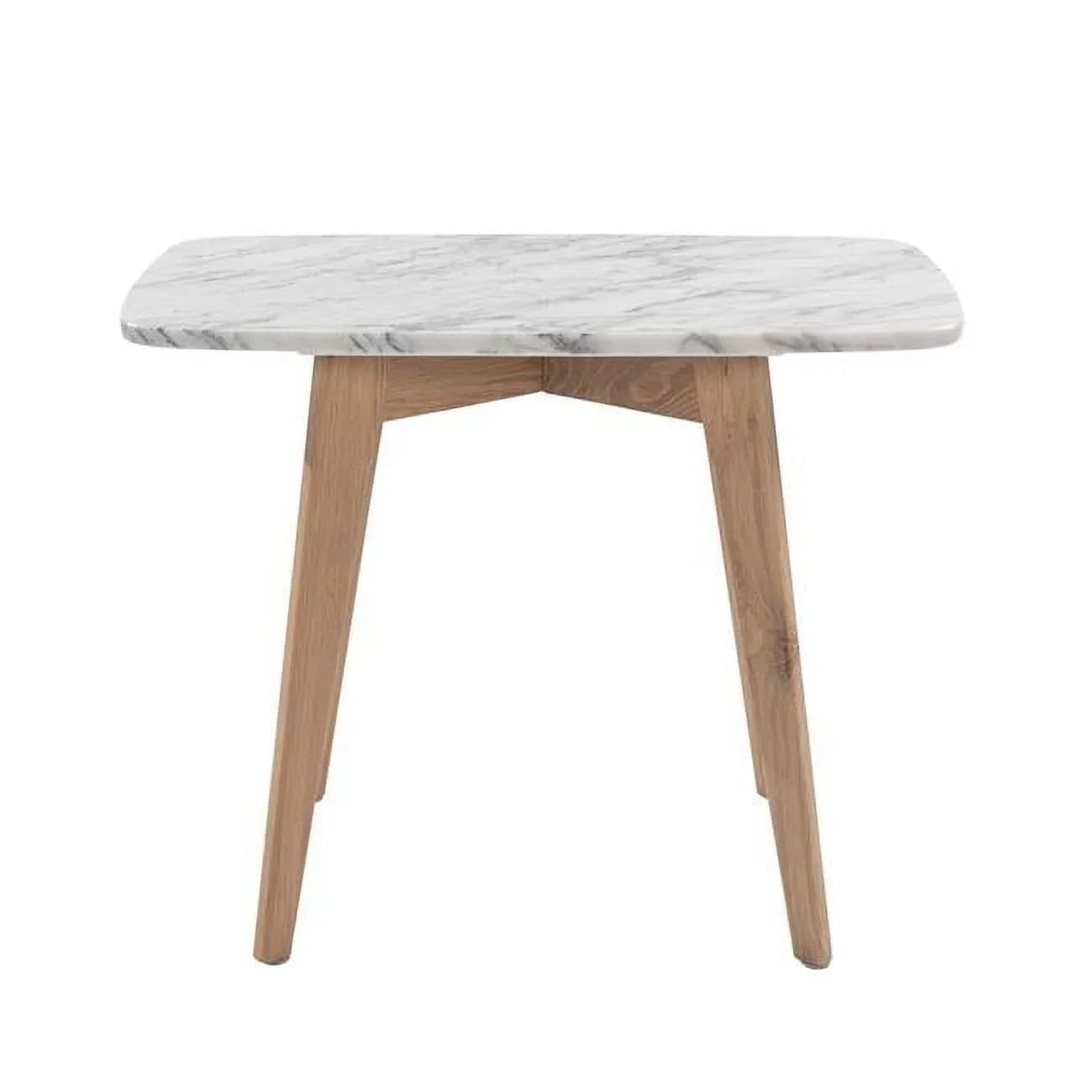 x Table Legs in. Carrara White Marble Cima Italian Oak 21 with 12 Rectangular