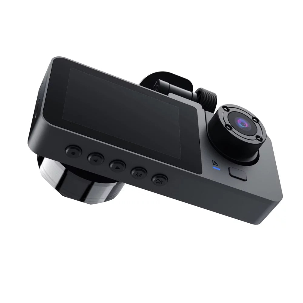 Shinysix DVR Rear Driving & Night-Vision Inside Camera Dashcam Detection Recorder Lock Motion Loop Inch 1080P 2 Recording Screen Camera Front Dash Support One-Key &
