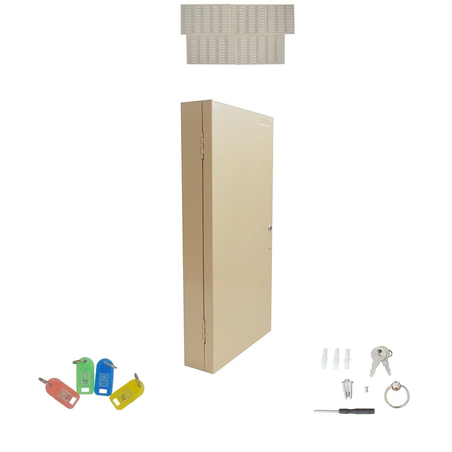 TECHTONGDA Key Lock Cabinet Cards 200 Key Storage Mount Wall Key Hooks Cabinet Organizer Box with