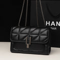 Bag Quilted Strap Crossbody PU MICHROE Shoulder Purse Argyle Luxury Women‘s Lightweight Pattern With Chic Leather Chain