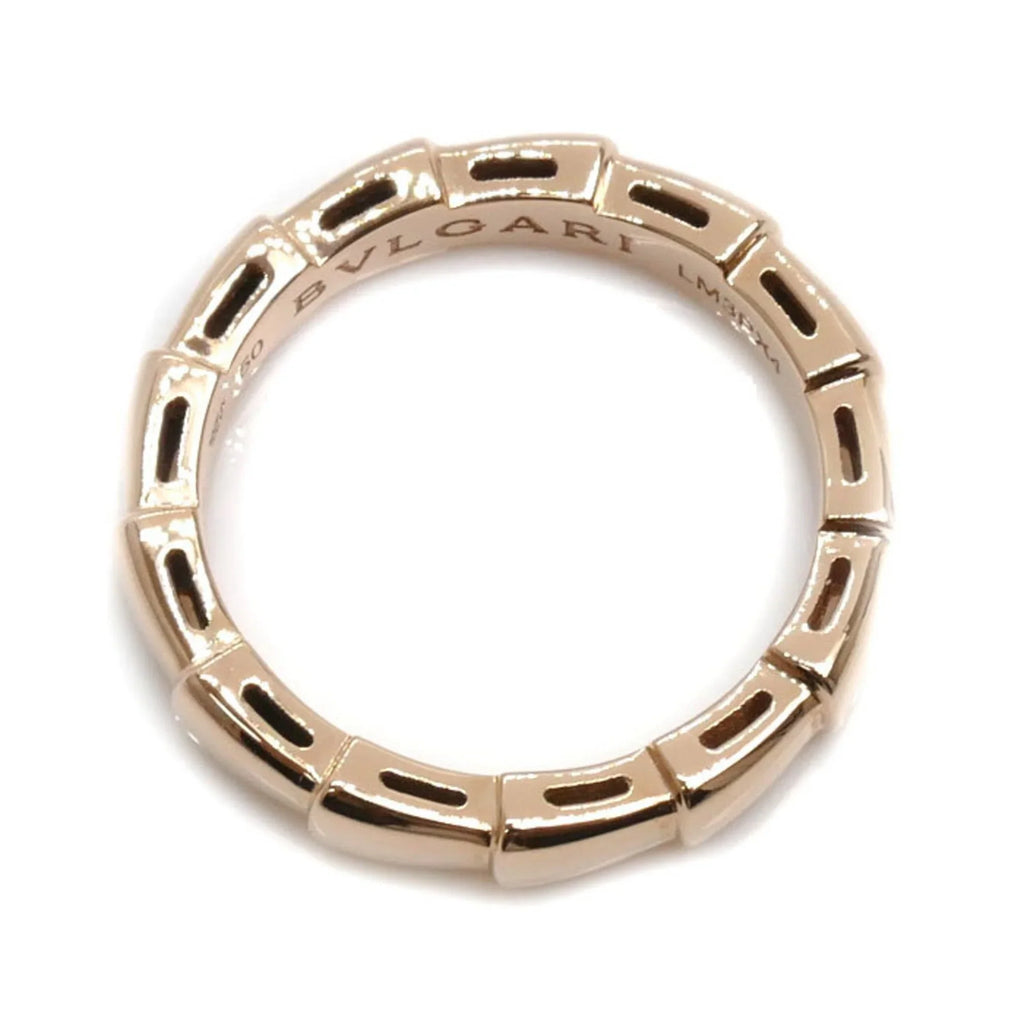 Bvlgari 50 Pink K18PG (Good) Pre-Owned 349649 BVLGARI Gold Serpenti Ring Viper Women's 4.3g