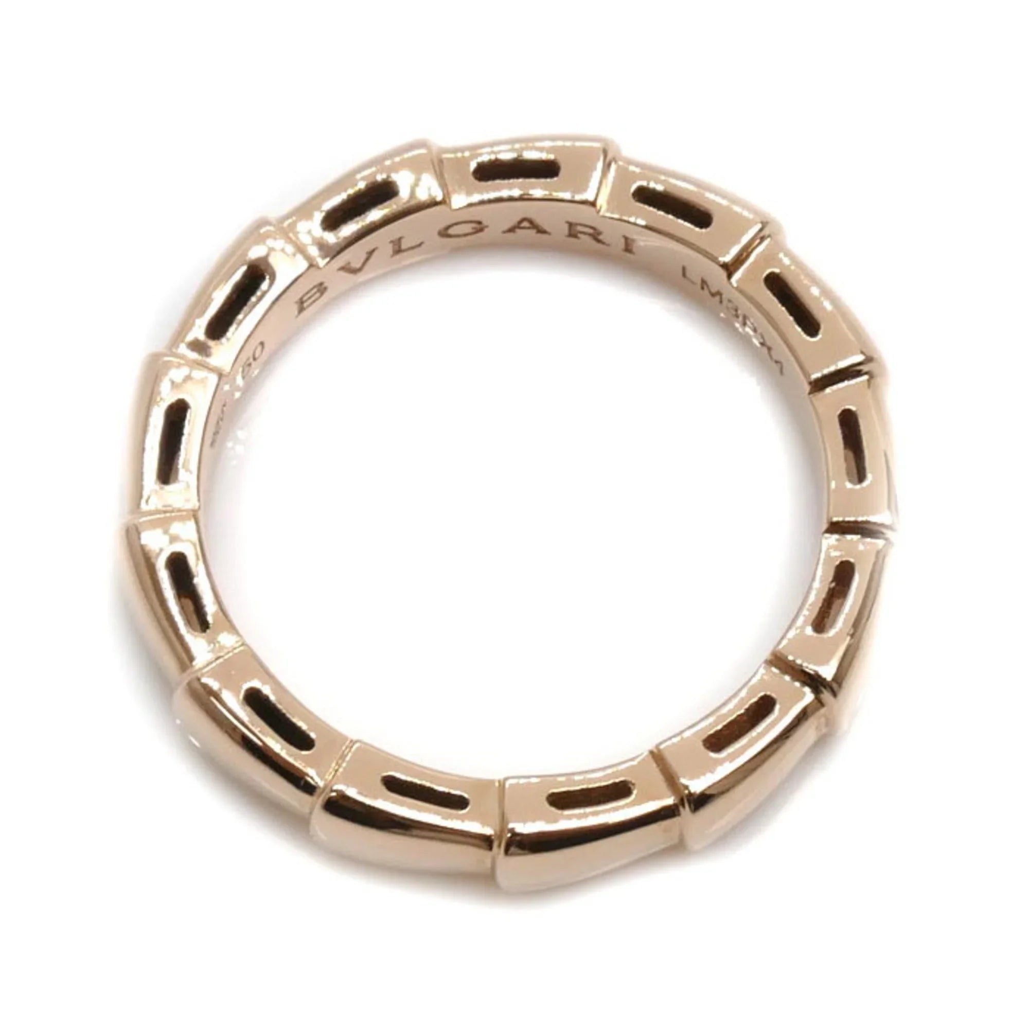 Bvlgari 50 Pink K18PG (Good) Pre-Owned 349649 BVLGARI Gold Serpenti Ring Viper Women's 4.3g