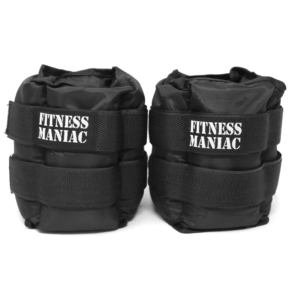 Ankle Fitness Adjustable Ankle (Pair 8-lbs Weights) Strap Two 16 Weights Maniac of with USA lbs