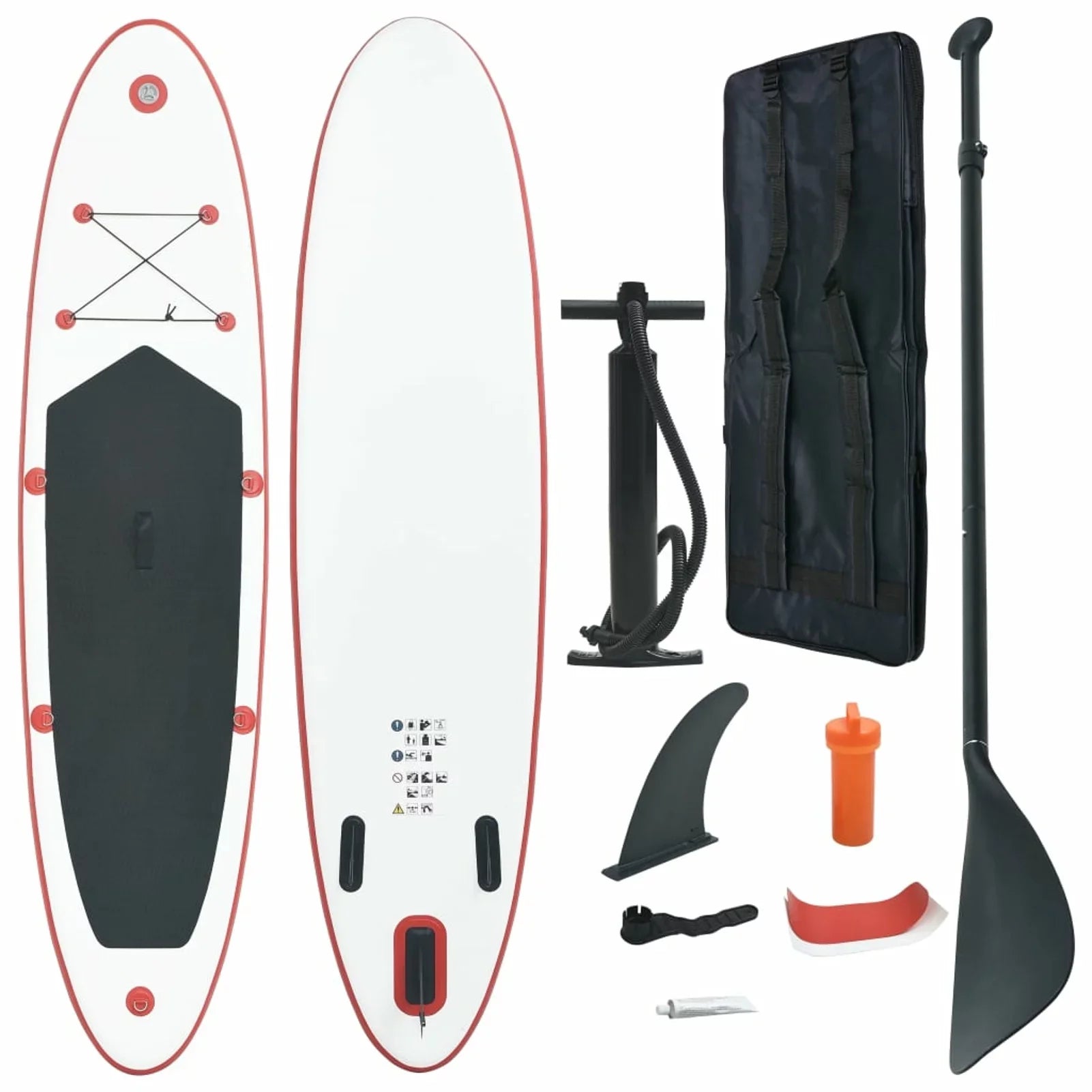 Feature With Stand White Paddle Inflatable - Fin Irfora Smooth With Pump RedPaddleVidaxl Fin Inflatable Oar And Hand Inflatable Set And Inflate/deflate Paddle parcel,Red Easy Ride