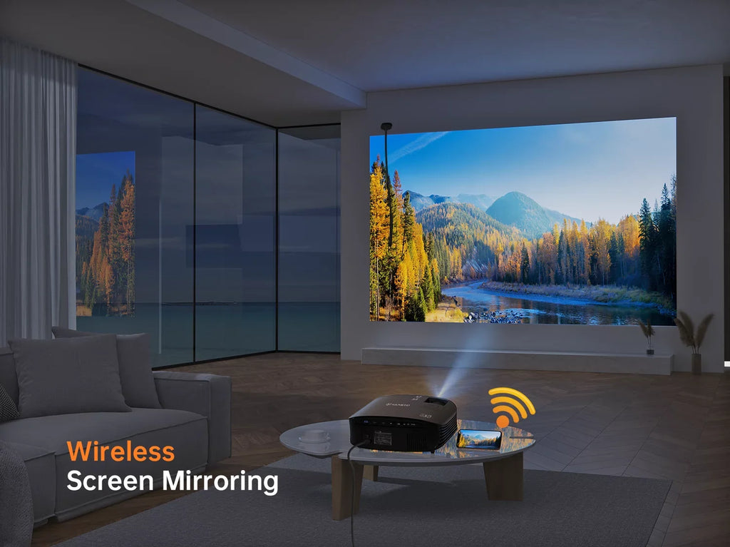 Leisure Portable Projector, Software VANKYO Movie, HD Projector, Built-in Office 510W connection Wireless with
