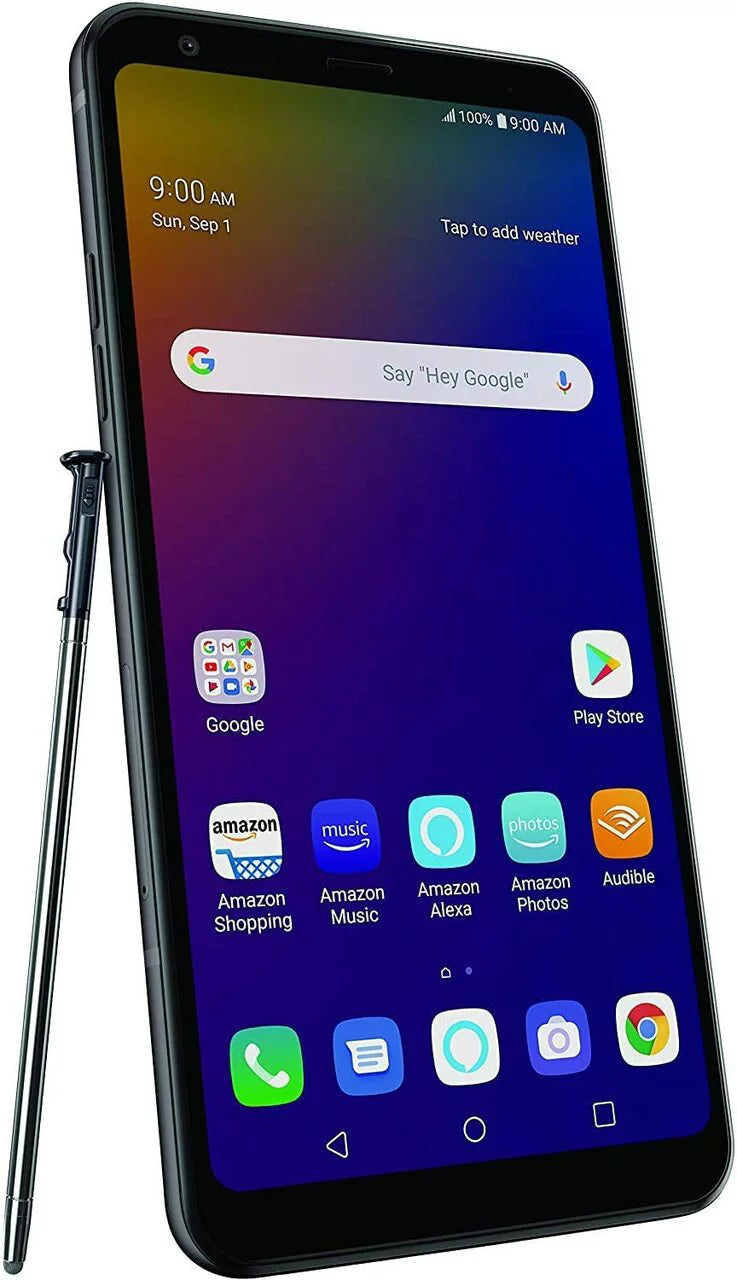 Black LG LTE 16.0MP Q720AM 6.2" Stylo (Refurbished) 32GB Smartphone, Aurora Android Restored 4G FHD+ AT&T 5+
