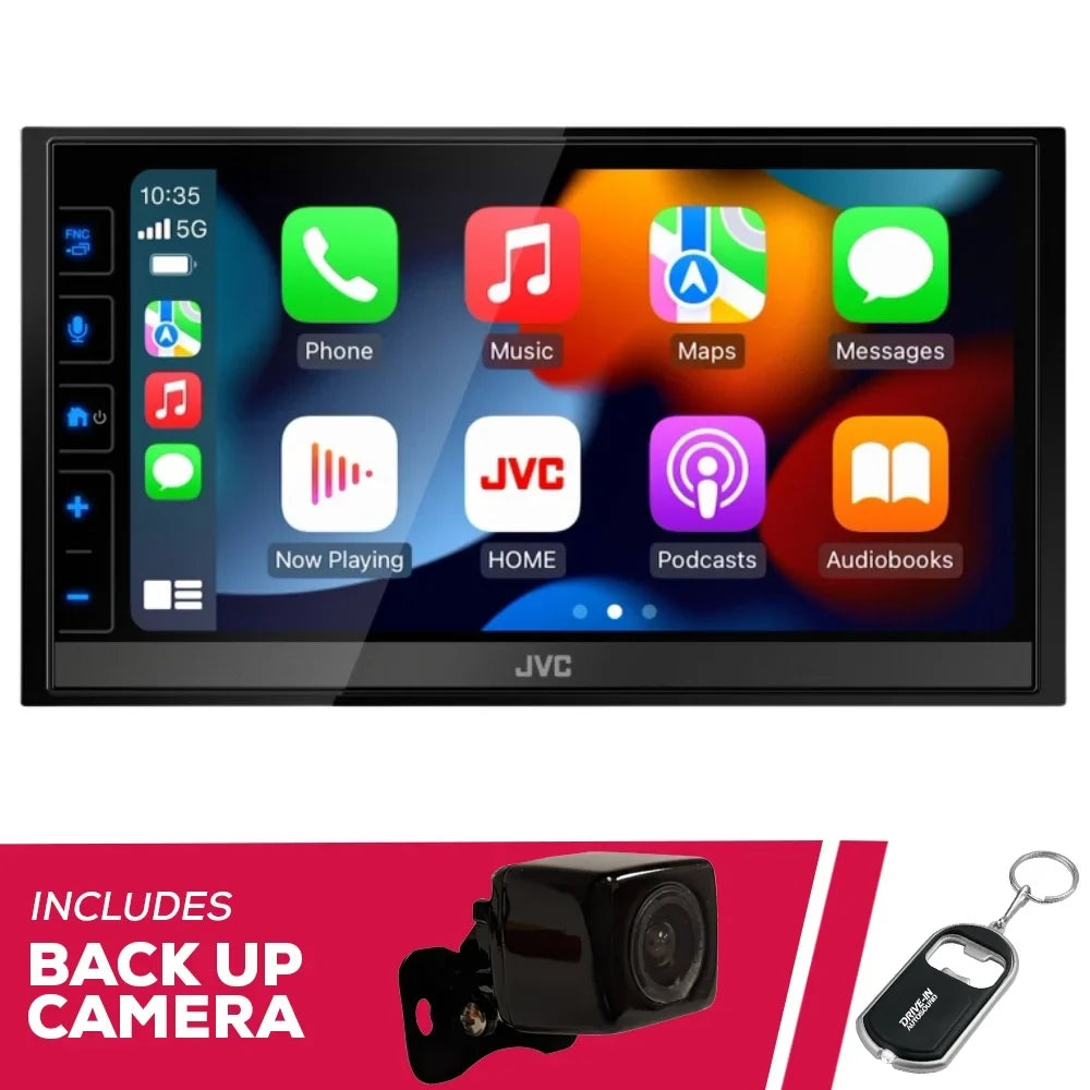with Receiver Multimedia Camera Digital 6.8" Backup JVC Double-DIN KW-M780BT New