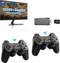 Video Built 4K Retro Play Stick,Wireless Console and HD Game Stick in Retro Plug Wireless Output (64G) 9 Game Game Games, Controllers with 2.4GHz 10000+ Emulators,
