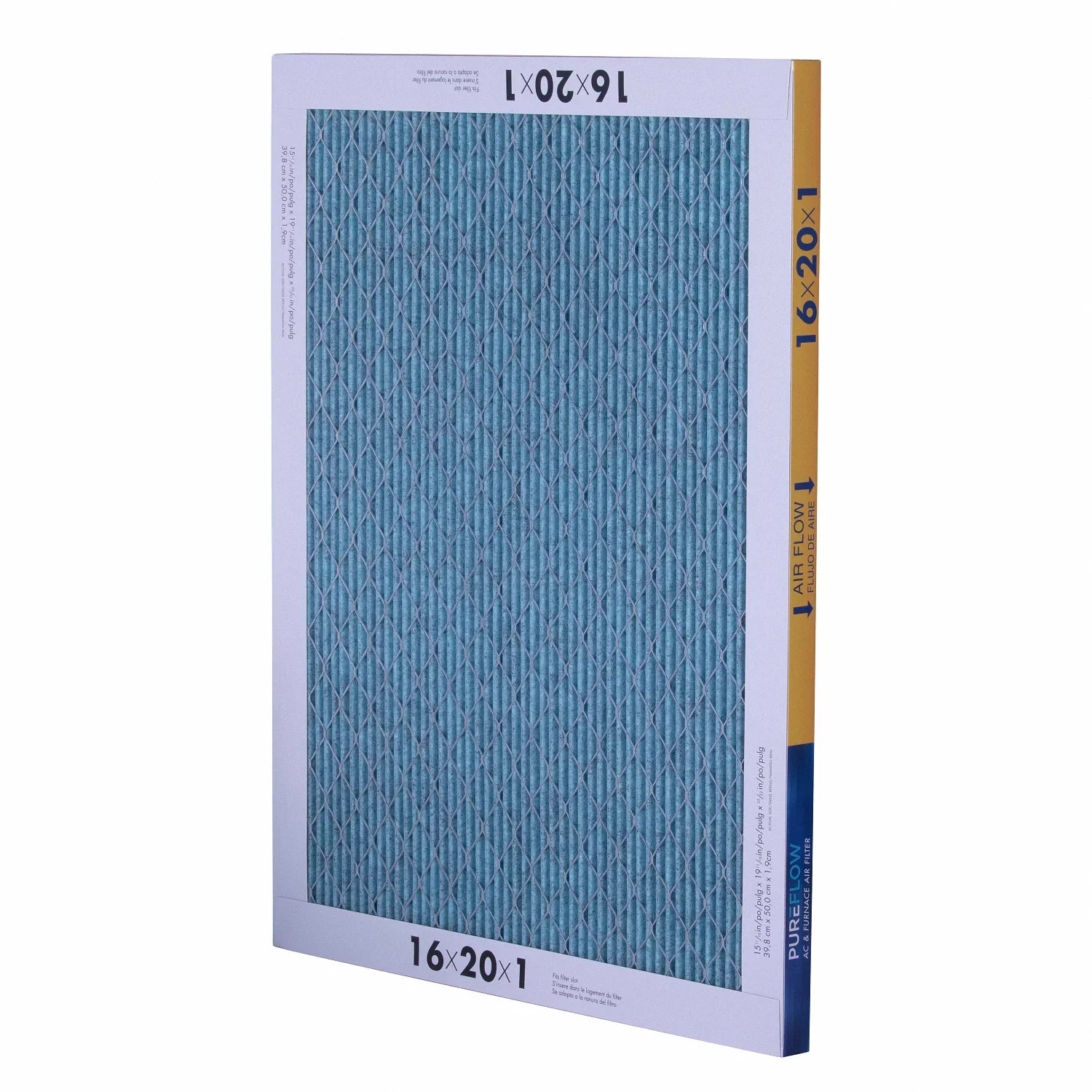 Filtration Technology, of 16x20x1, 4 Filter Air Home Furnace MERV-13 Advanced with Pack-of-2 PureFlow, Layers