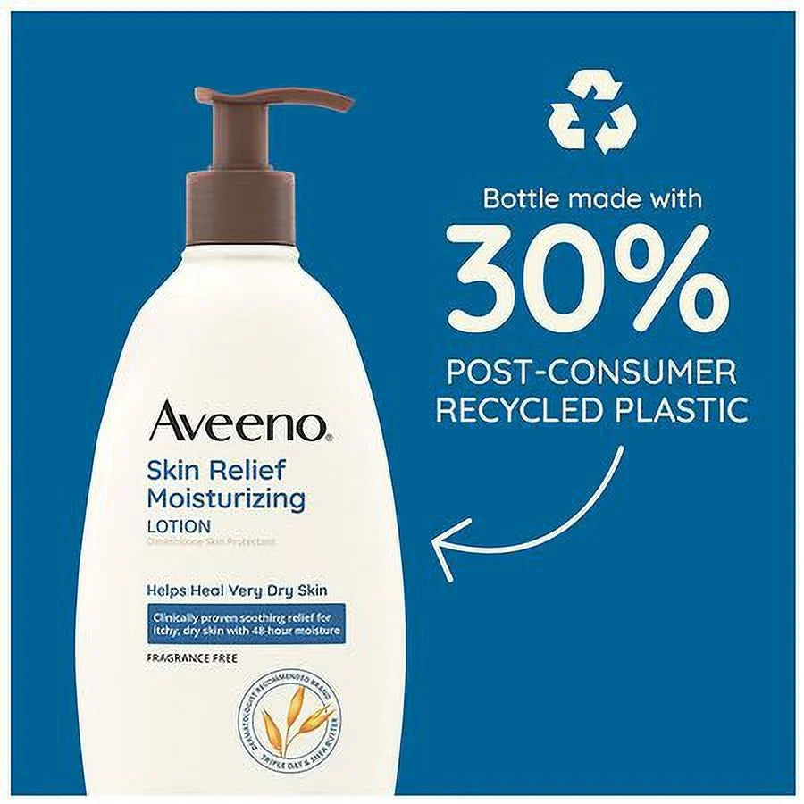 Aveeno for Skin Fragrance-Free 2 Skin Very 33.0 Relief Dry Moisturizing oz Lotion fl Pack of
