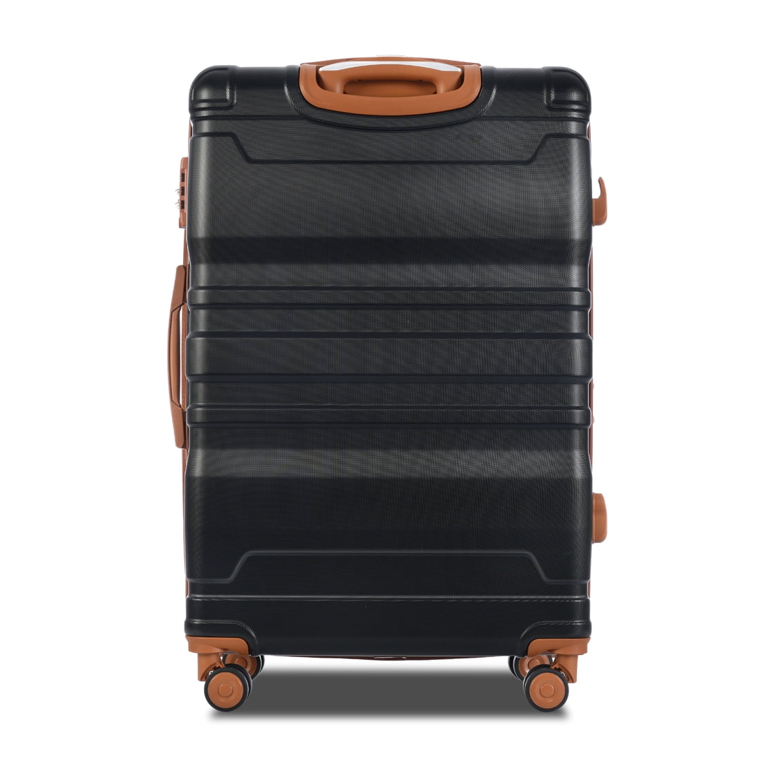 Yone Lightweight je with Wheels ABS 3 Spinner Luggage Lock, Suit Set, case Suitcase Hardside jx Inch,Black Pcs TSA 20/24/28
