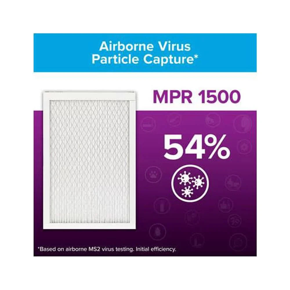25 1" Bacteria Air Filter Virus 1500 14 X 3M Mpr Filtrete And X 4Pk