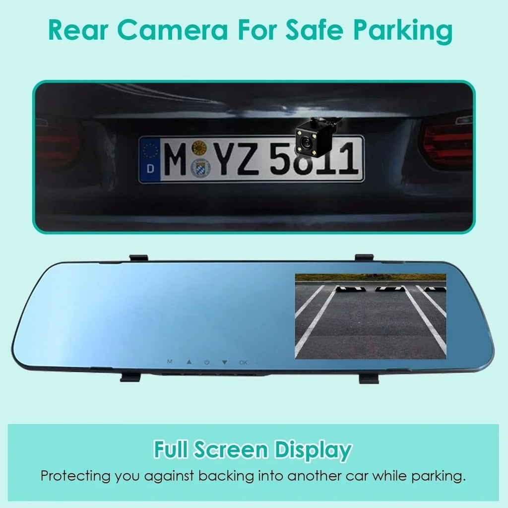 Picture Camera Detection Car Cam 4.3in Loop DVR Recording 140 Dash Angle Motion Recorder with Camcorder Camera in 1080P