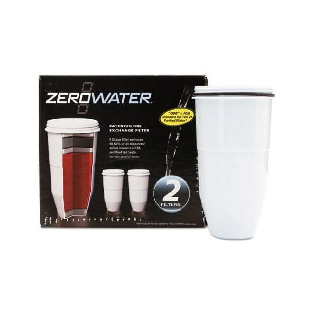 4 Filter 7 ZeroWater Replacement dia Bottle x 2/Pack h, Filtering