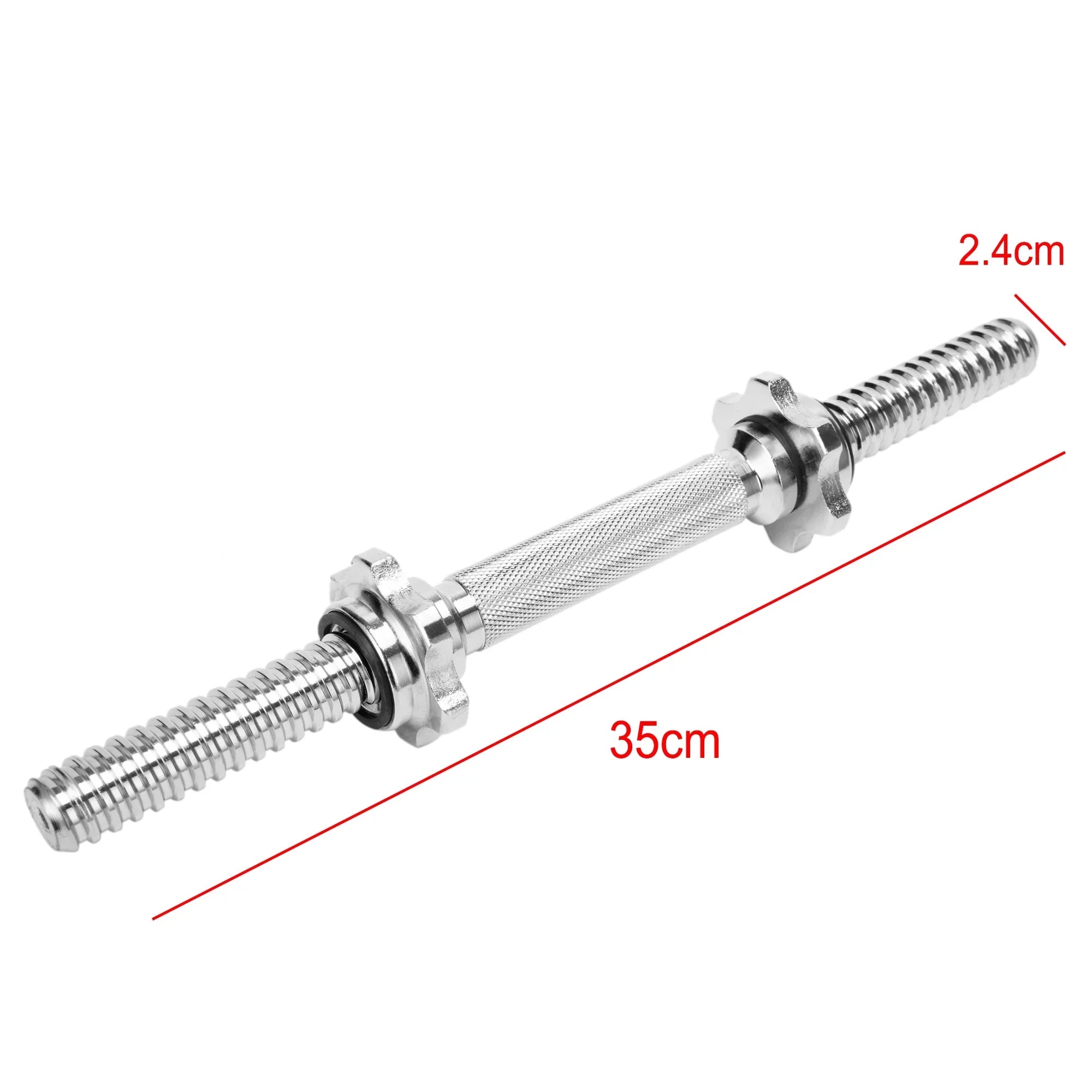 Dumbbell 35cm,Hex Length Strength Gym for Collar nut SAYFUT Weight Barbell Dumbbell Training, Dumbbell Set Handles Spinlock 13.77''/ Chrome Barbells Bars Bars Lifting