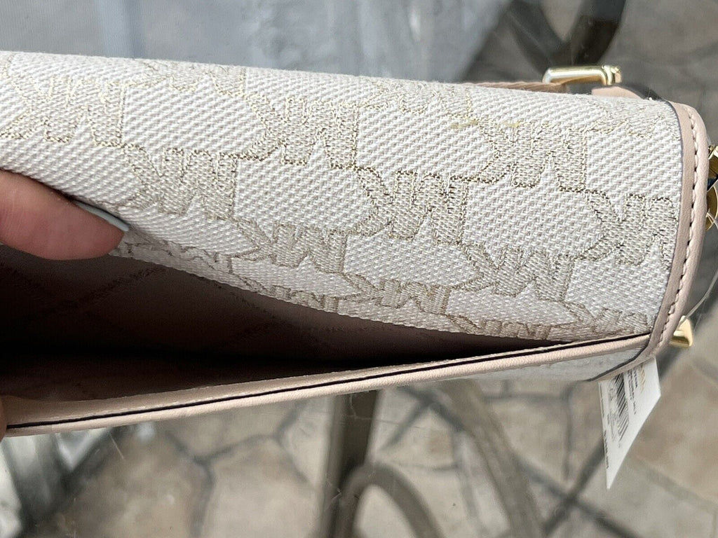 Zip Glitter Kors Set MK Wallet Around LG Crossbody Natural Gold Jet Michael Bag